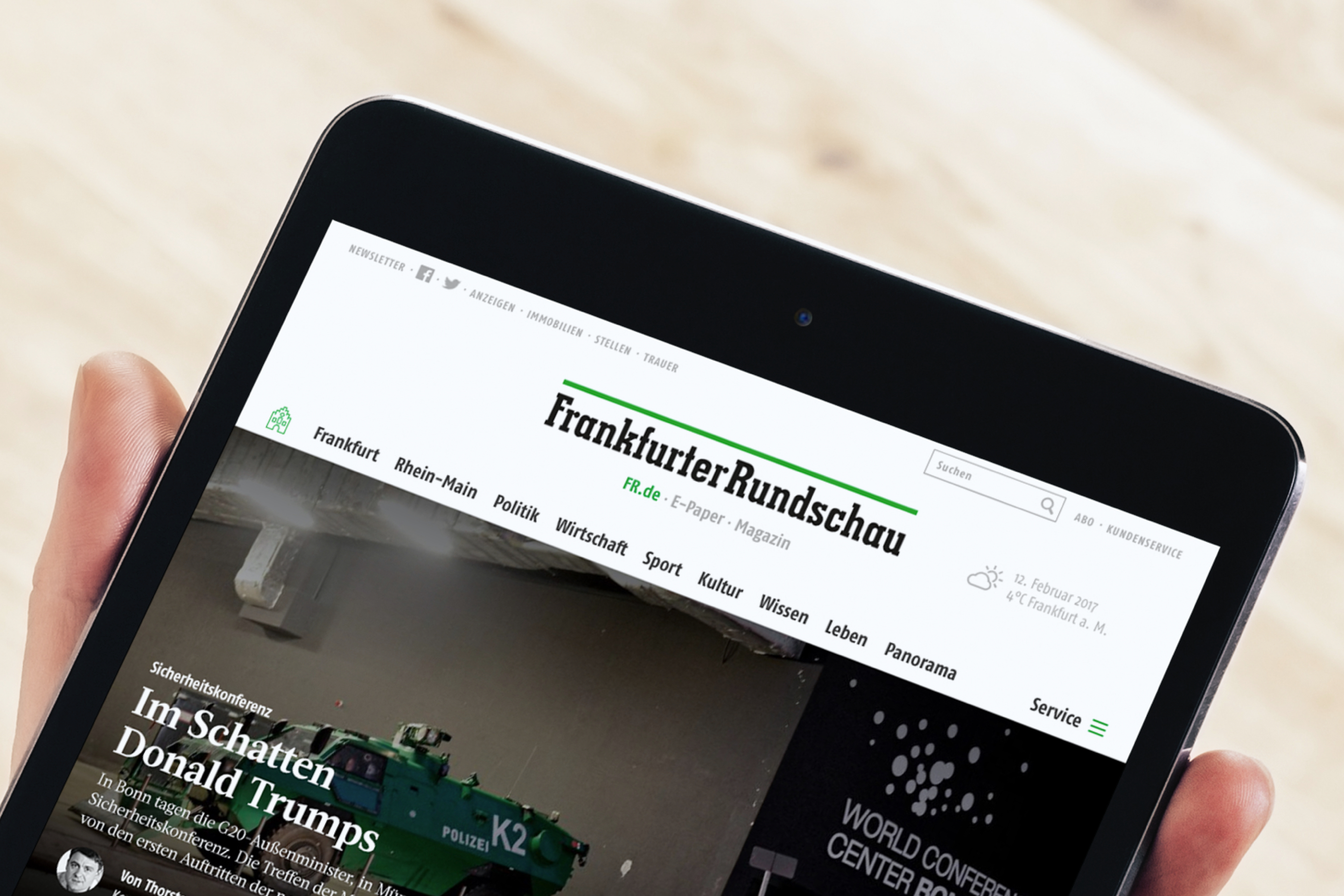 Frankfurter Rundschau, Neugestaltung eines Nachrichtenportals → WEBERRUSS Studio