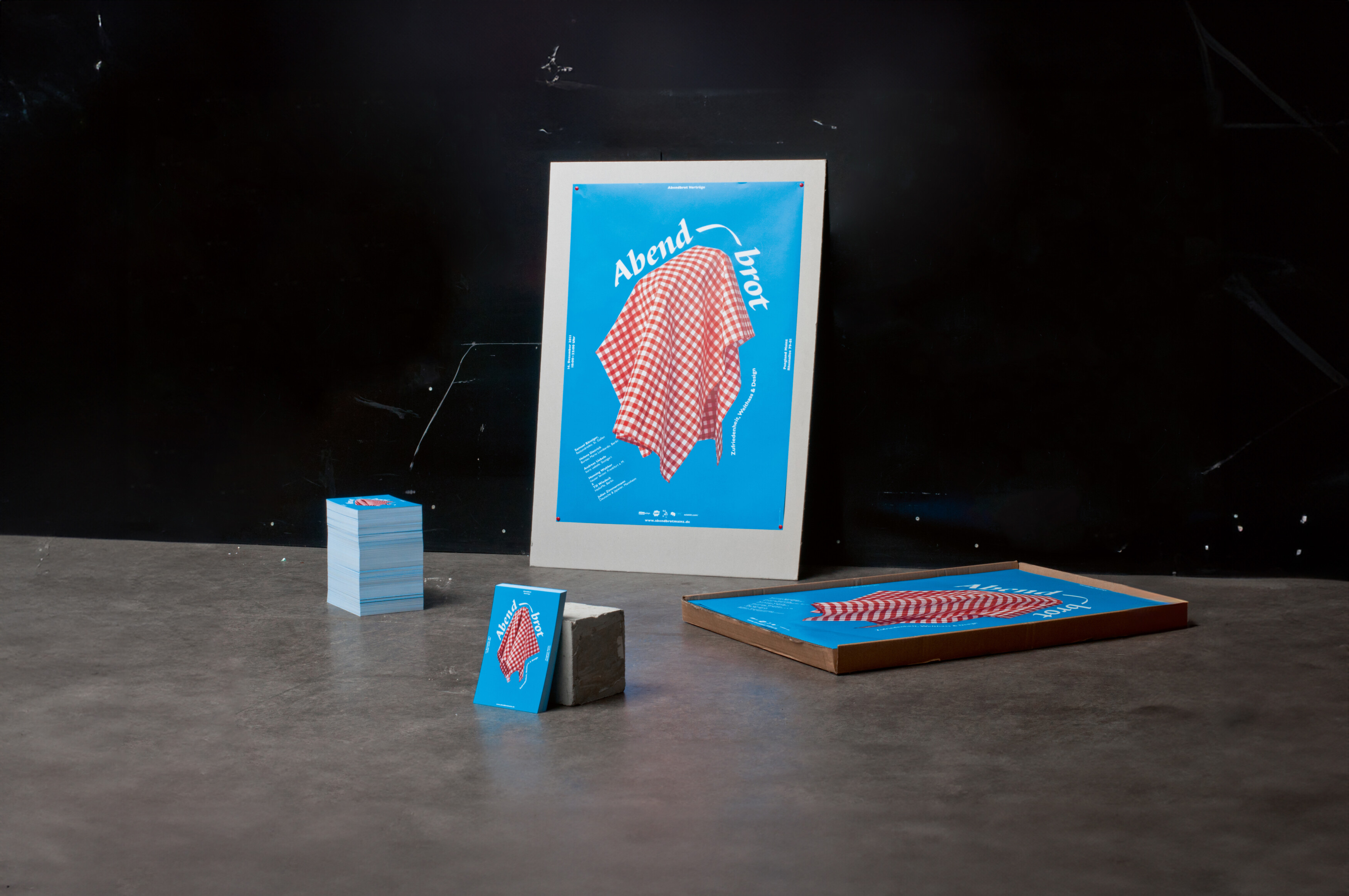 Printed matter for the student lecture series Abendbrot from Mainz → WEBERRUSS Studio