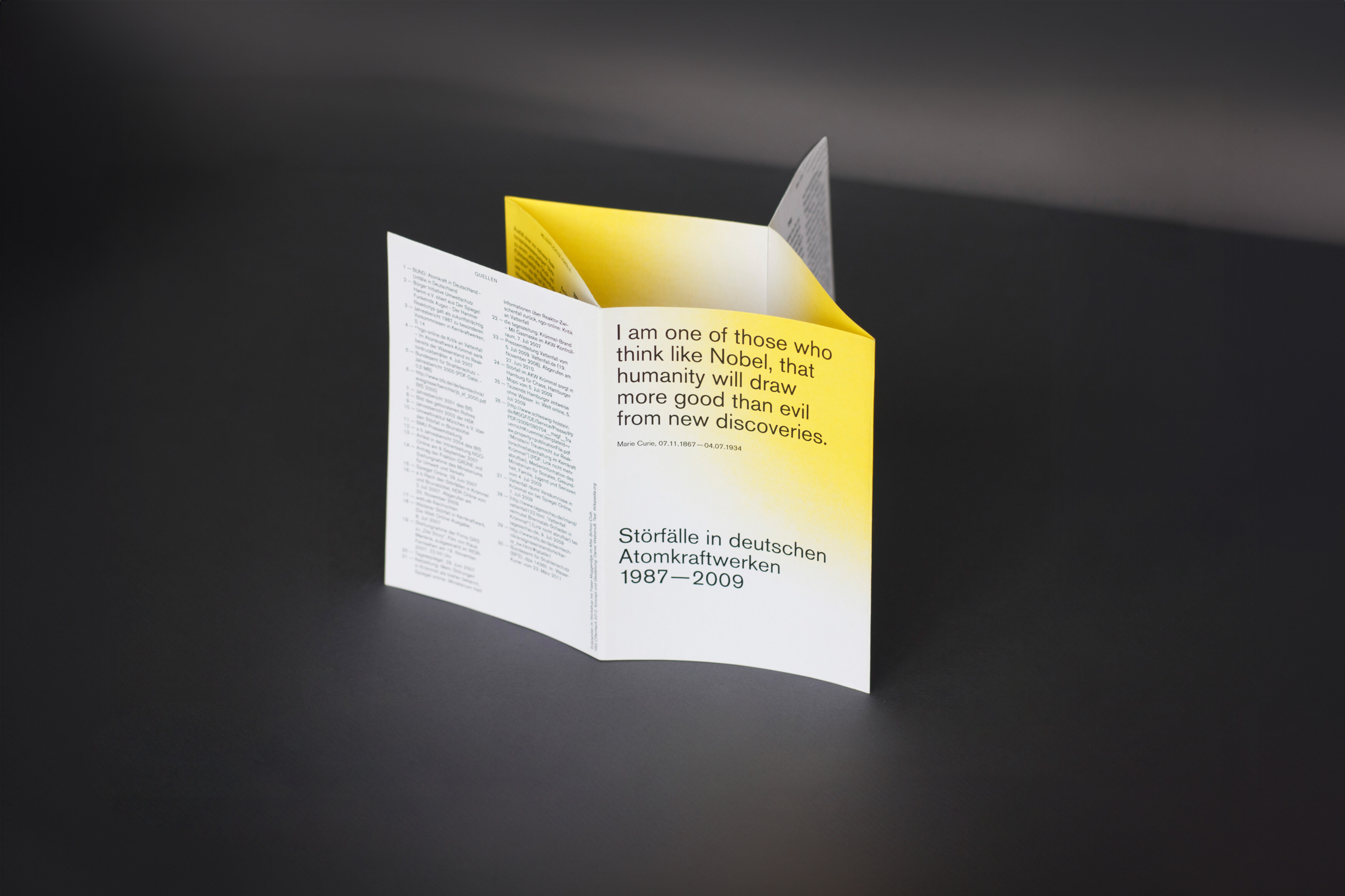 A publication about incidents in German nuclear power plants → WEBERRUSS Studio
